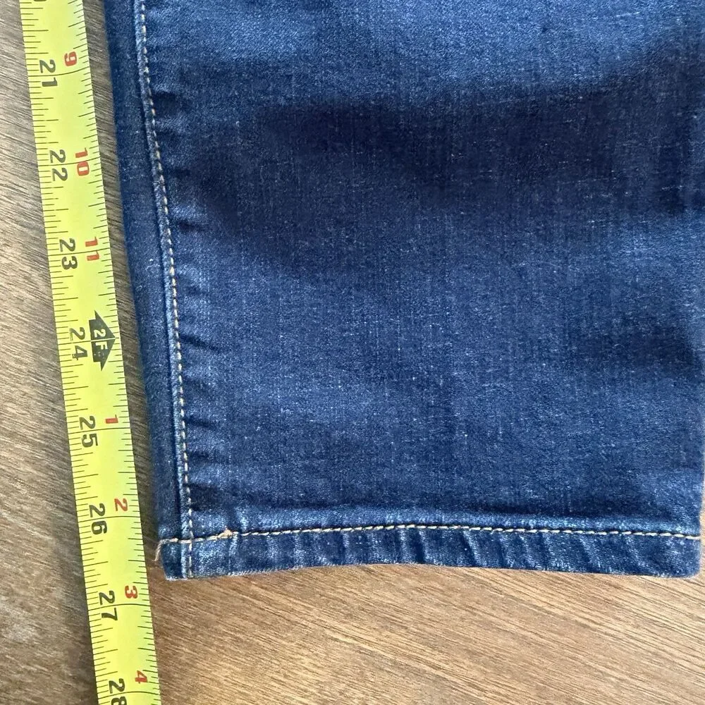 Chico's So Slimming Girlfriend Ankle Jeans Blue Denim Stretch Size 8